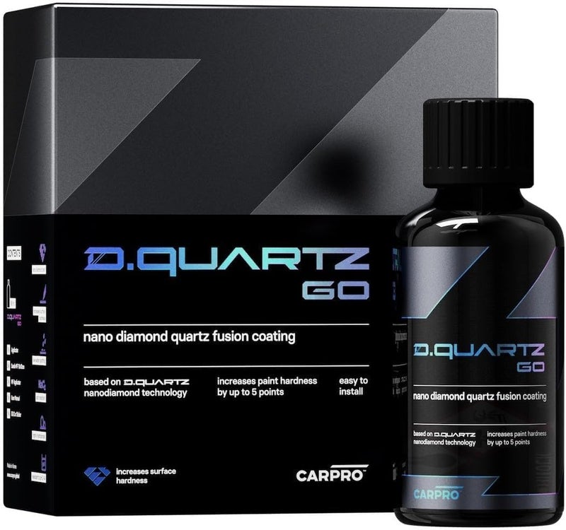 CarPro DQUARTZ GO Nano Diamond Quartz Fusion Coating: Ceramic Coating for Cars, Professional-Grade Coating in DIY Package, Increase Surface Hardness - (30ml Kit) - Image 1